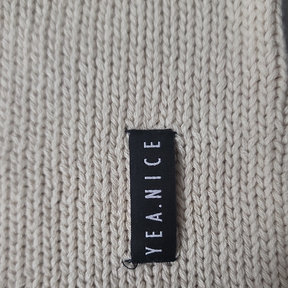 Cream Knit Beanie - Picture 2 of 7